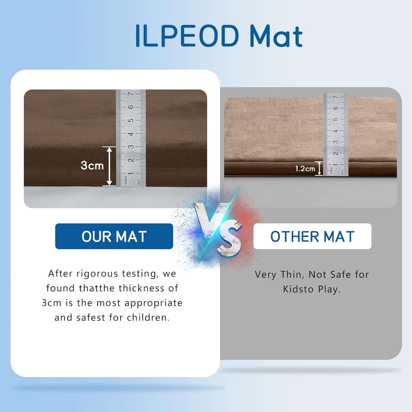 Baby Play Mat for Floor Tummy Time Mat Nursery Rug Muscle Mat Area Rug Playroom Rug Tatami Mat 6'7"x4'11" Memory Foam 1.3" Thick Crawling Mat For Babies,Toddlers, Infants, Kids,Floor Mat,Coffee