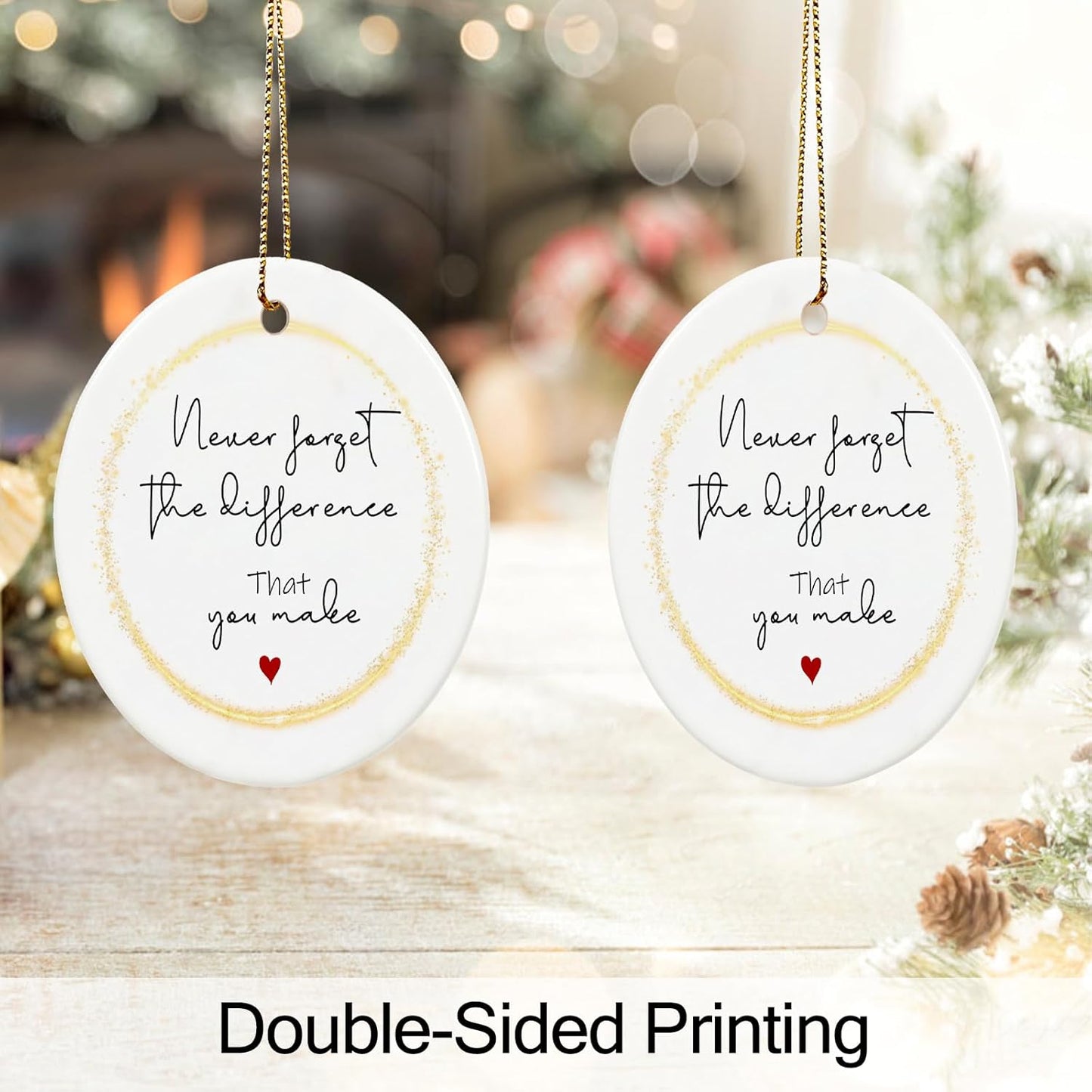 Retirement Ornament, Retirement Gifts for Women 2025 Coworker, Ceramic Keepsake Retired Ornaments with Ribbon and Gift Box