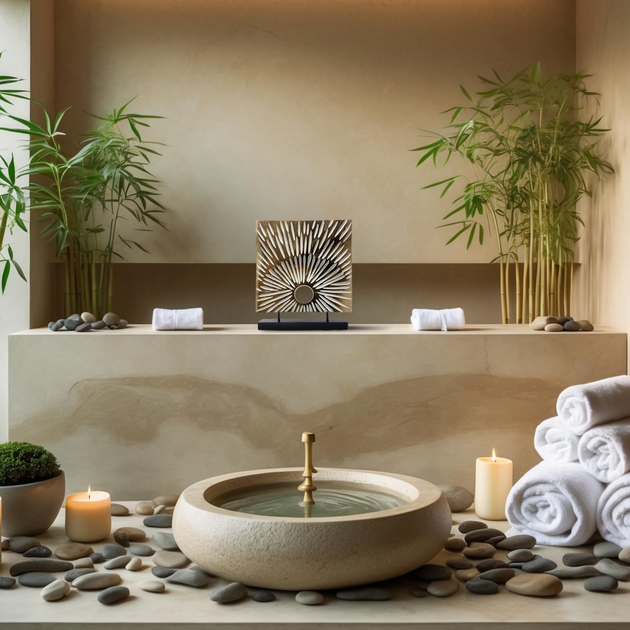 Decozen Handcrafted Solid Wood Decorative Centerpiece Ideal for Bedroom, Coffee Table, Kitchen, and Dining Room - Valentines Day Gifts