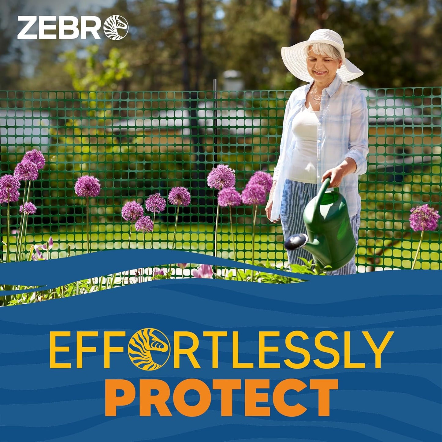 ZEBRO 4' x 100' Green Plastic Garden Fence Roll – Standard Duty Safety Netting for Snow, Poultry, Deer, Dogs – Reusable Outdoor Barrier for Yard, Landscaping, Animal Protection