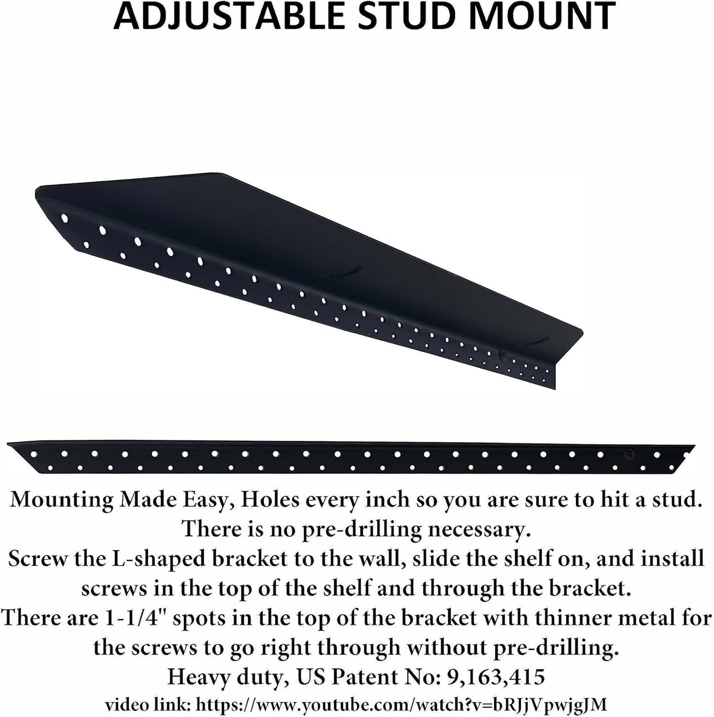 joelsantiques - 48 Inch Wooden Floating Shelves for Wall - 48x6x2 in - Made of Natural Wood - Long Heavy Duty Rustic Wall Shelves for Bedroom - Perfect for Living Room, Kitchen - Mocha