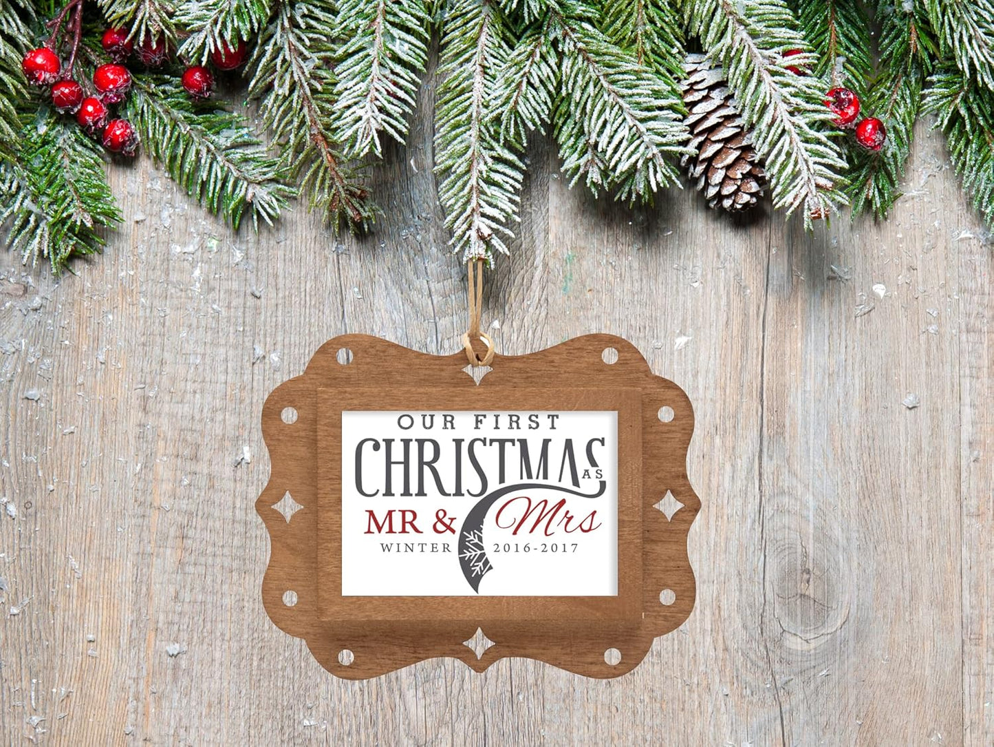 Wood Rectangle 2" x 3" Photo Ornaments - Pack of 10