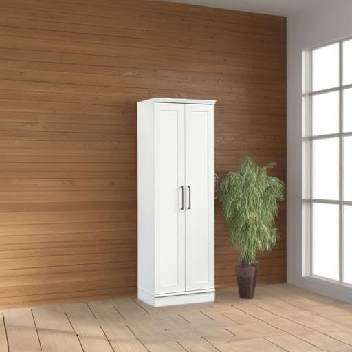 Sauder HomePlus Storage Cabinet/ Pantry cabinets, Soft White finish