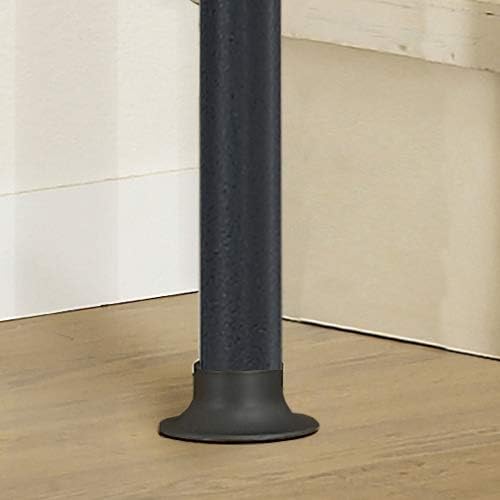 PRINCE HANGER Heavy Duty One Touch System Load 352LBS Clothing Racks for Hanging Clothes Metal Wardrobe Closet System Garment Tension Rod Free Standing Black Width Adjustable PHUS-0022