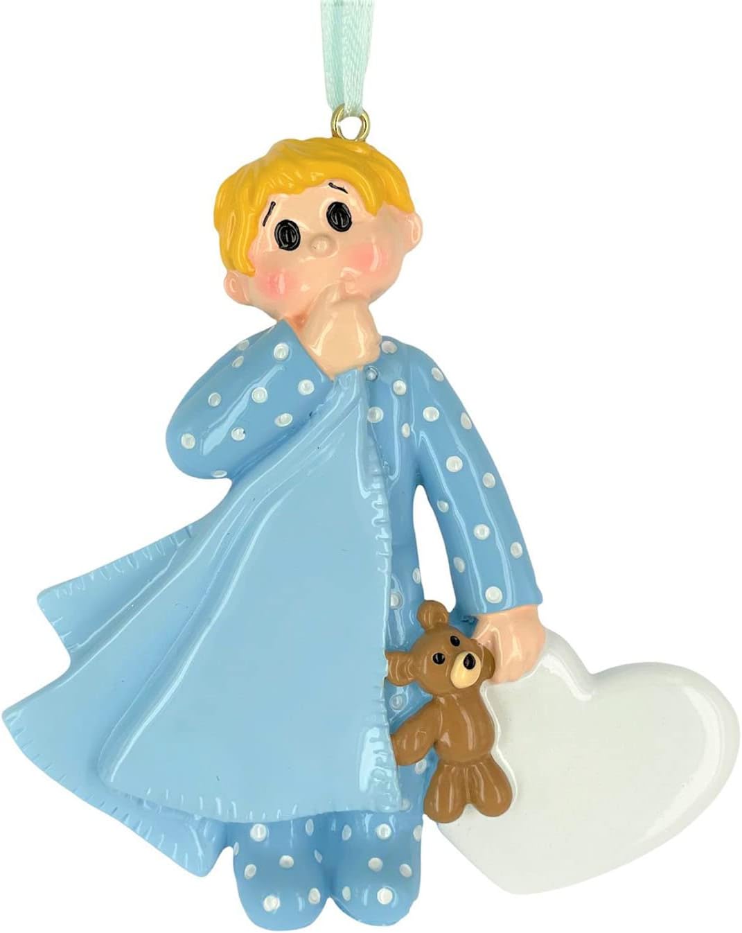 Personalized 2nd Christmas Boy Tree Ornament 2024 - Baby Child Hold Heart Second - Free Customization