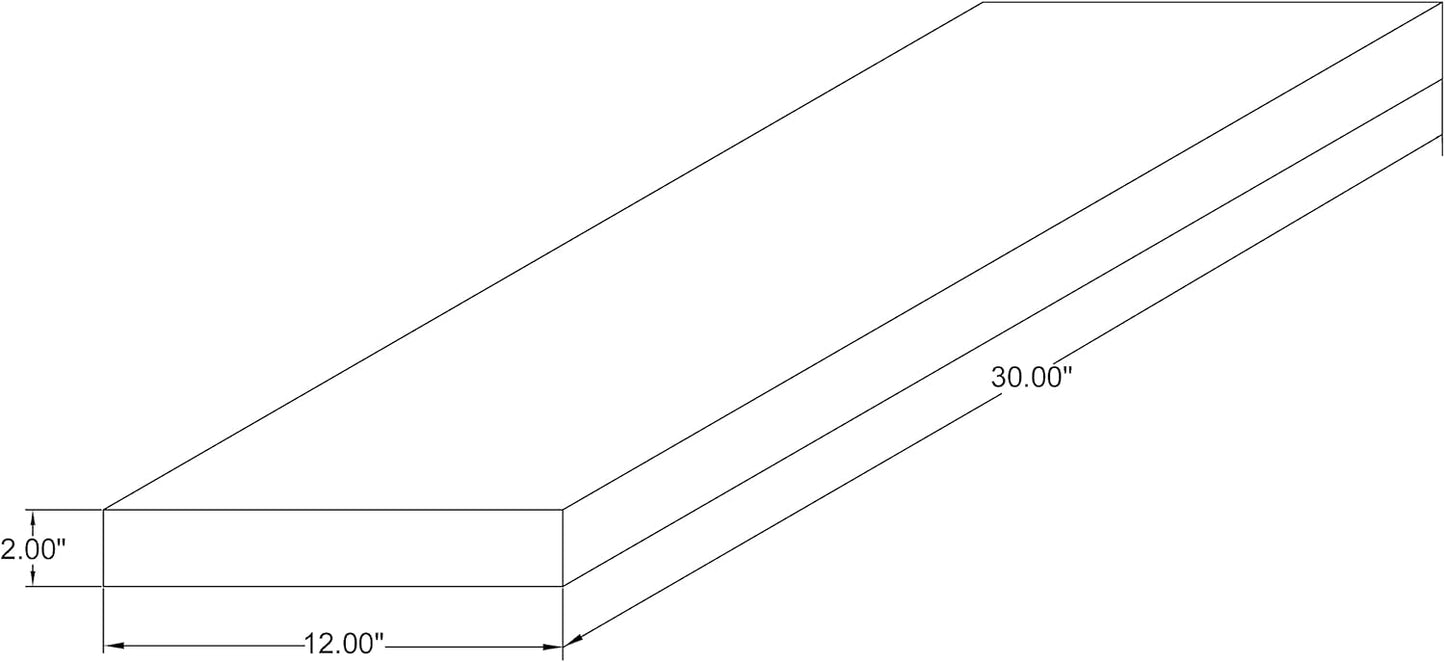 Joel's Antiques - 30 Inch Wooden Floating Shelves for Wall - 30x12x2 in - Made of Natural Wood - Long Heavy Duty Rustic Wall Shelves for Bedroom - Perfect for Living Room, Kitchen - Medium Brown