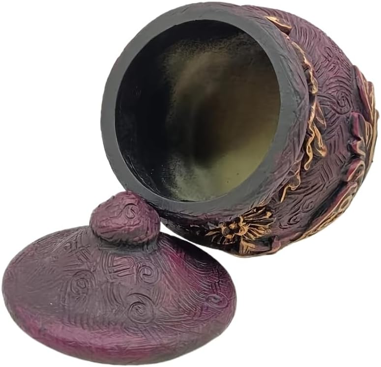 Magic Gothic Jars Vase Statue-Enchanting Purple Butterfly Figure Bottle Vintage Decor Gift for Wizard and Witch Costume Props