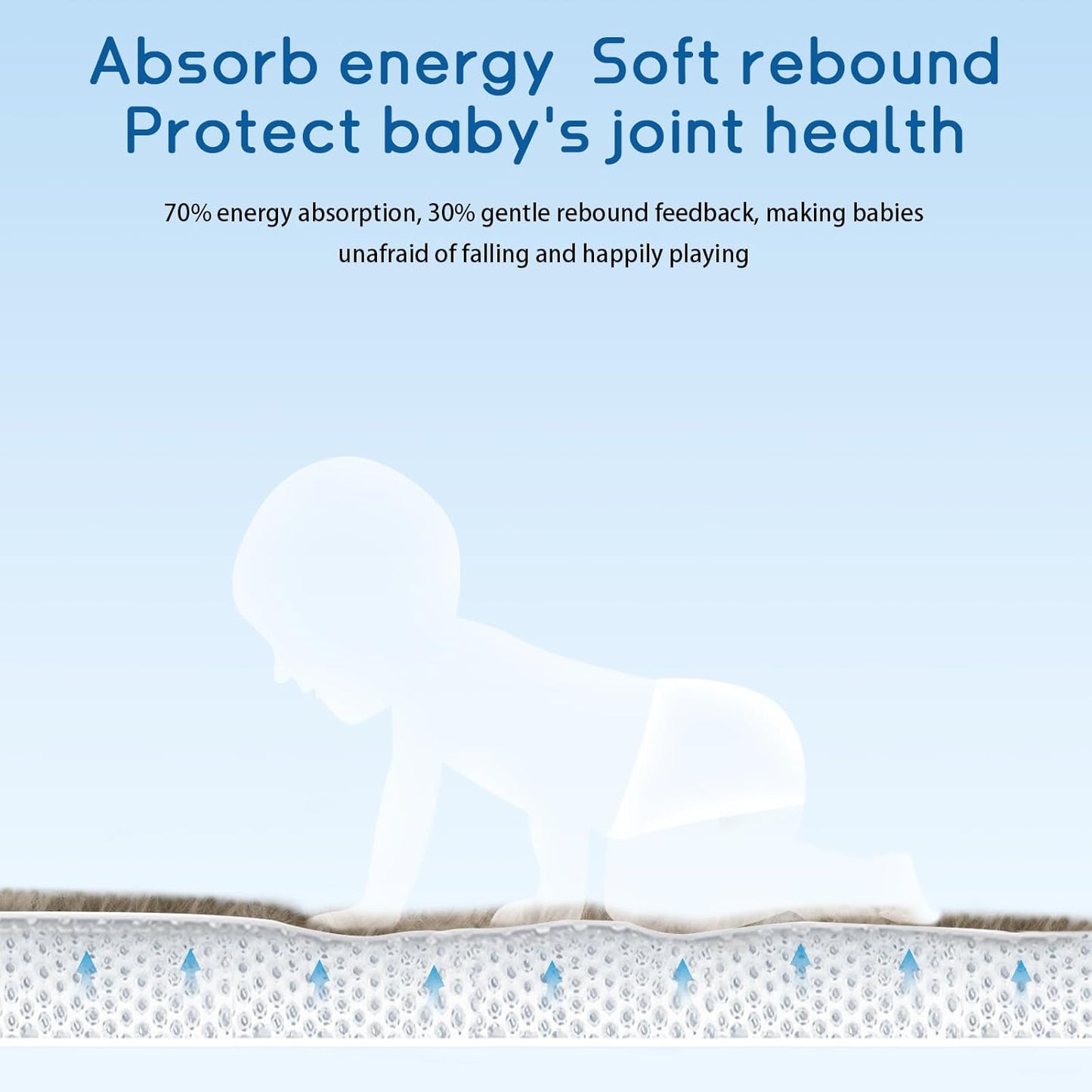 Baby Play Mat for Floor Tummy Time Mat Nursery Muscle Area Playroom Rug Tatami 79"x138" Memory Foam 1.3" Thick Crawling For Babies,Toddlers, Infants, Kids,Floor,Coffee