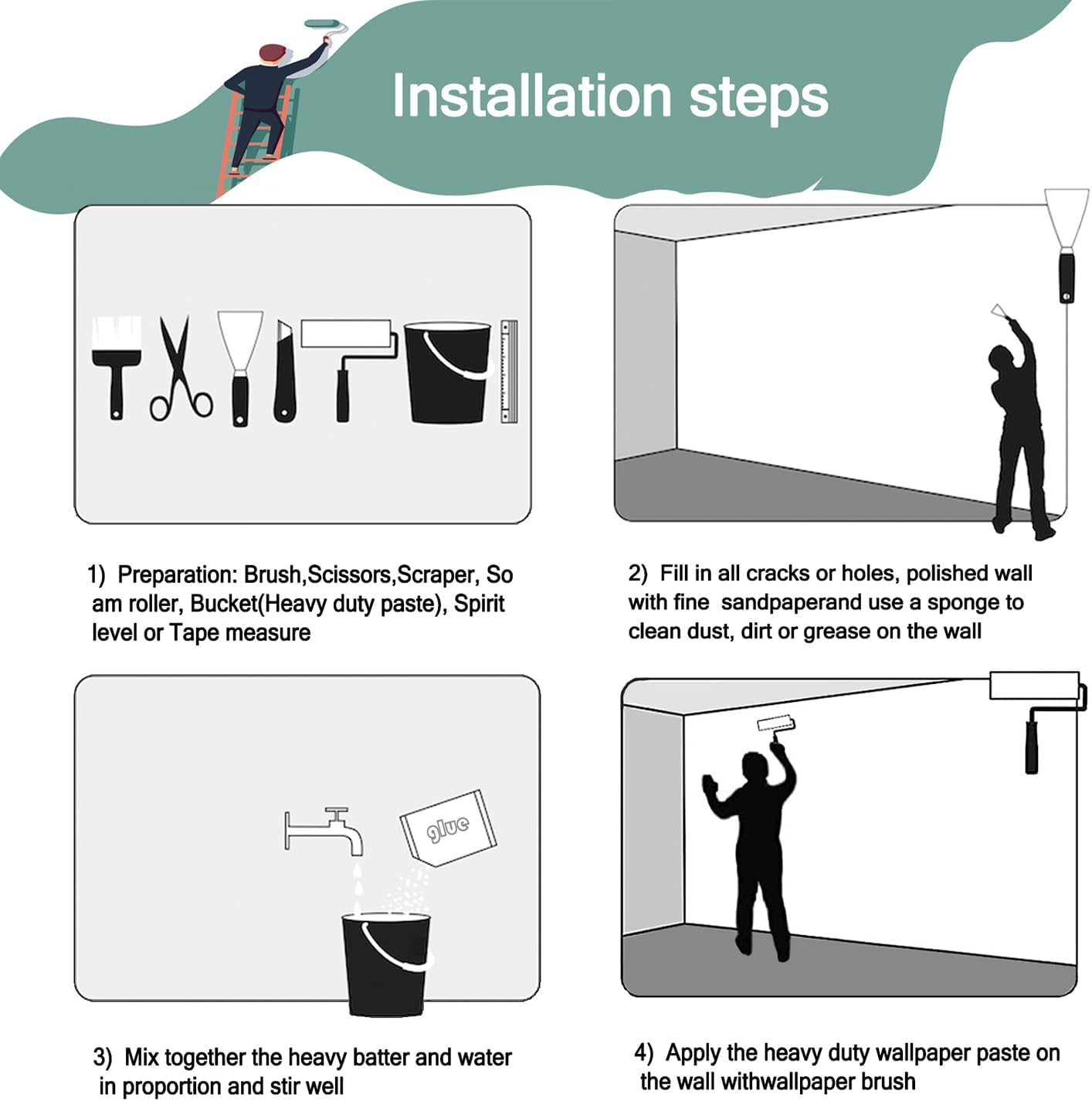 -Nursery Cartoon Woods Hand-Painted Animal Wallpaper Children's Room XT10 M 140" x 91"