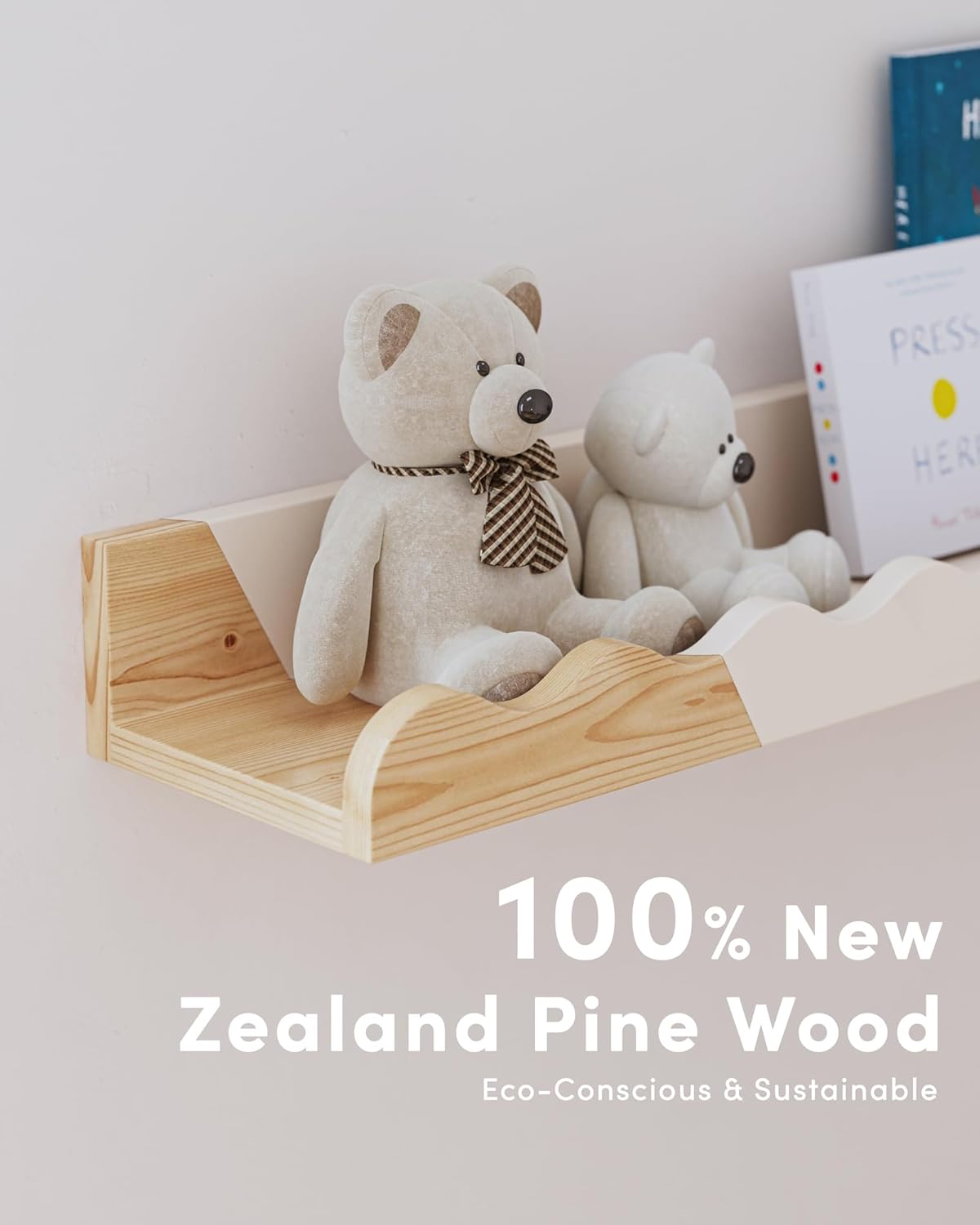 Nusery Shelves (White, 23 Inches)