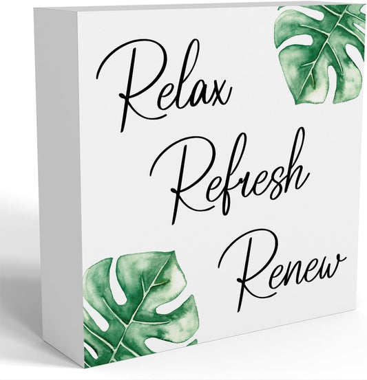 Boho Bathroom Decor, Funny Bathroom Decor, Funny Bathroom Wall Art, Black and White Bathroom Decor, Bathroom Decor for Shelves, Wooden Box Decor Sign for Home Farmhouse Office Living Room Table Shelf