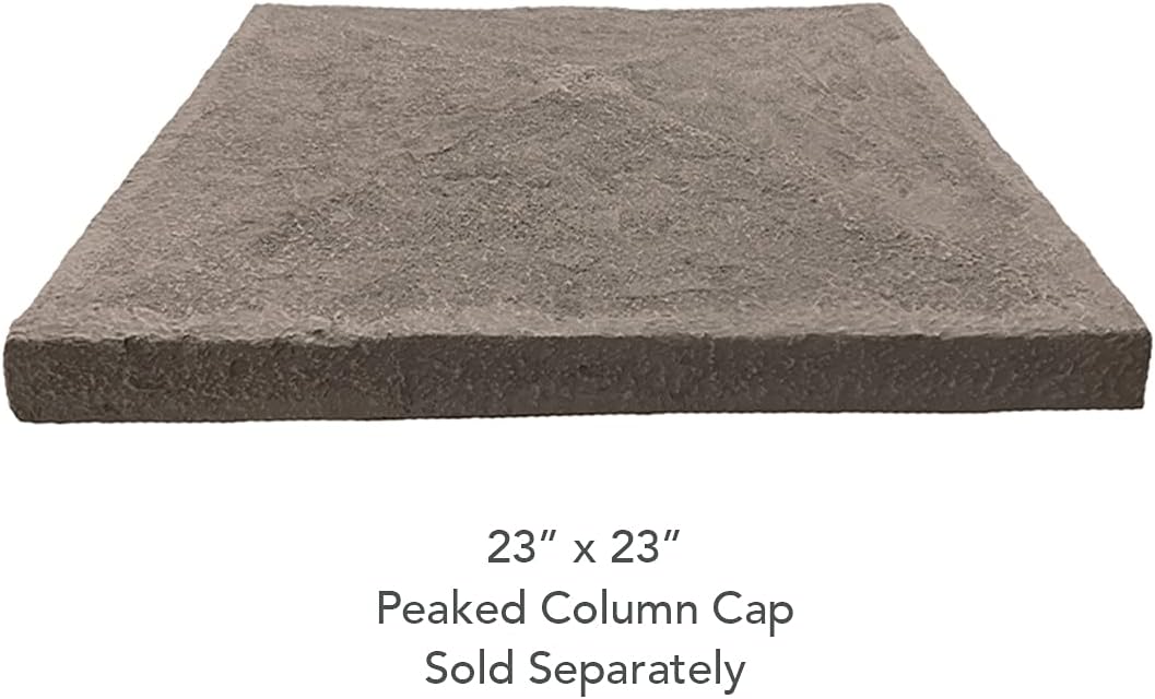 GenStone Faux Stacked Stone 90 Degree Outside Corner Panel 22.5" x 12" in Desert Sunrise Color for Do It Yourself Friendly Home Improvement Projects