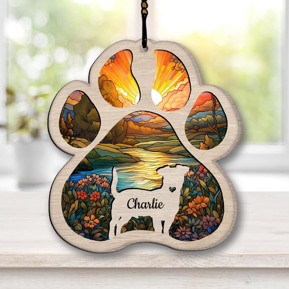 Personalized Belgian Malinois Suncatcher Dog Memorial Gifts, Custom Belgian Malinois Ornament Christmas Tree, Pet Remembrance Gift, Loss of Dog Sympathy Gift, Pets Memorial Ornament, Pet Loss