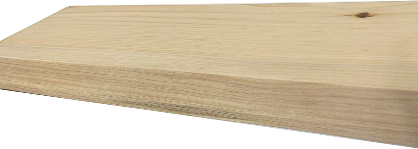 Joel's Antiques 24 Inch Floating Shelves for Wall - 24x6x2 in - Unfinished Wood Shelf Design, Wooden Wall Shelves for Bedroom, Bathroom, Kitchen and Living Room - Display and Store Your Décor at Home