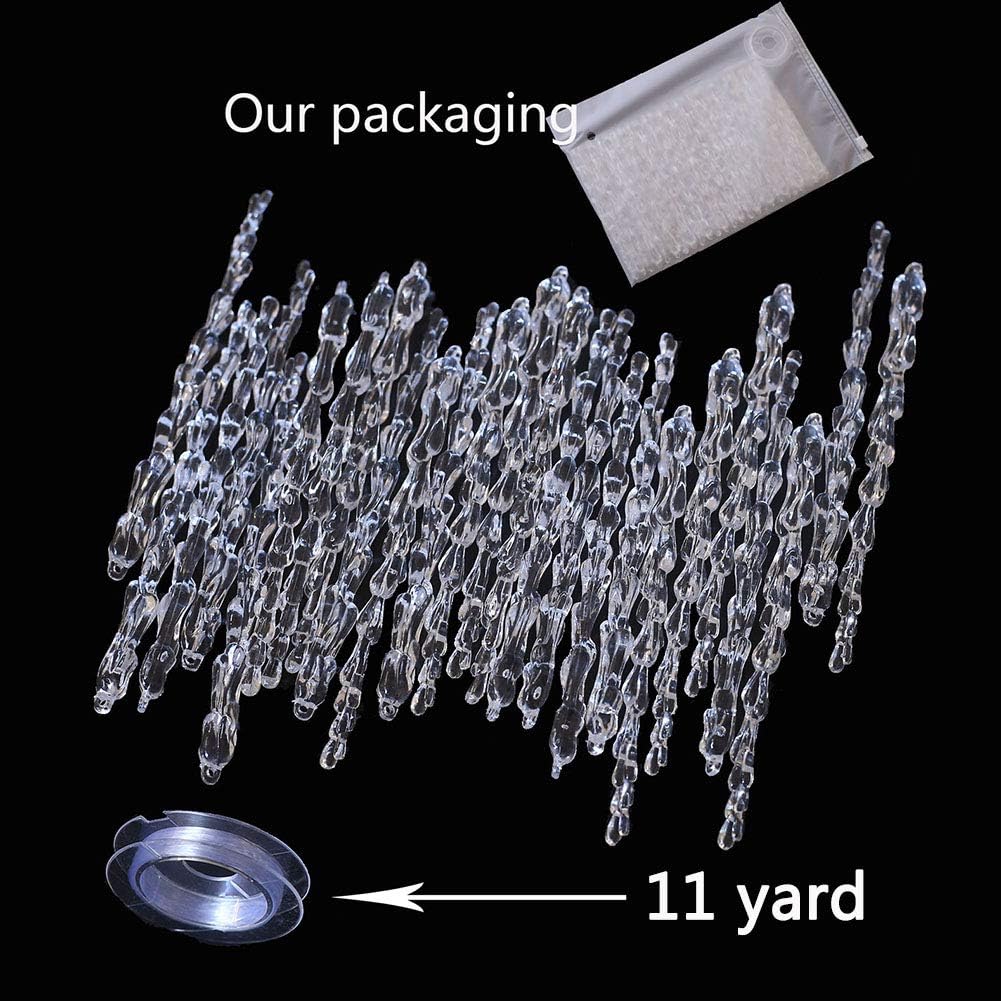 ToBeIT 6.1inch Chrismtas Tree icicles 25Pcs Acrylic Icicles Ornament Set for Chrismtas Decoration(25icicle-6.1inch)
