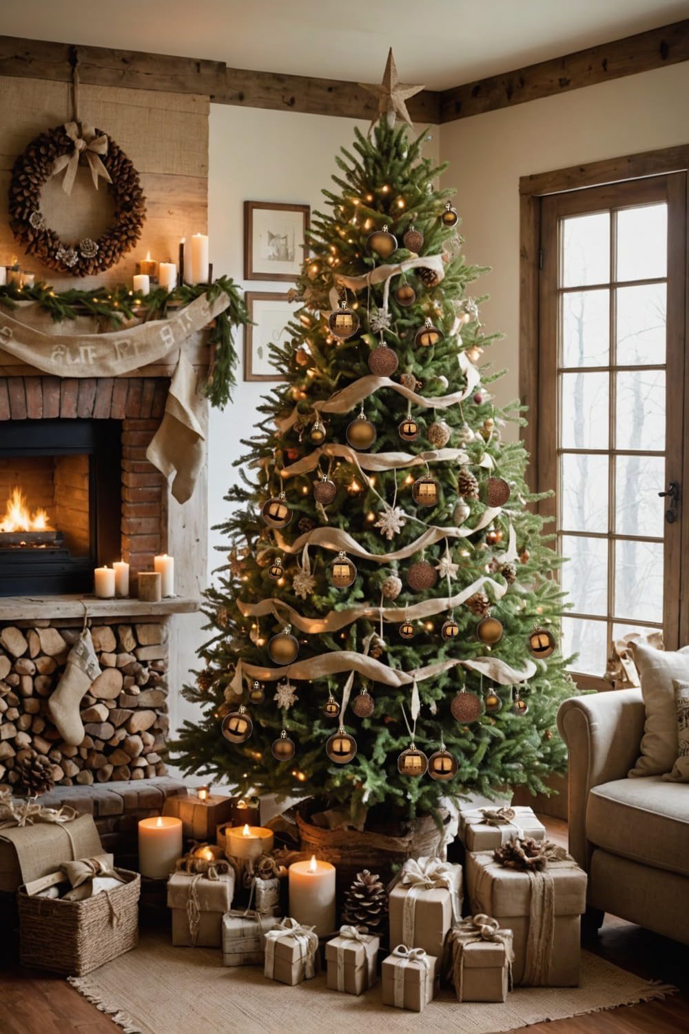 50pcs Christmas Ball Ornaments Brown Shatterproof Christmas Tree Ball Decorations Xmas Tree Large Xmas Ornaments Balls with Hanging Loop for Xmas Wedding Holiday Party Wreath Home Decor