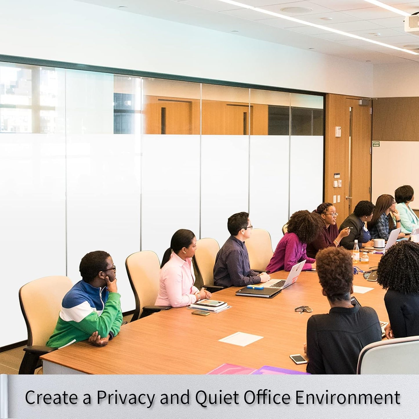 Frosted Glass Window Film with Tools,Reusable Window Privacy Film,Static Clings Window Film Kit for Home Bathroom and Office. (White, 45.2Inch×78.7Inch)