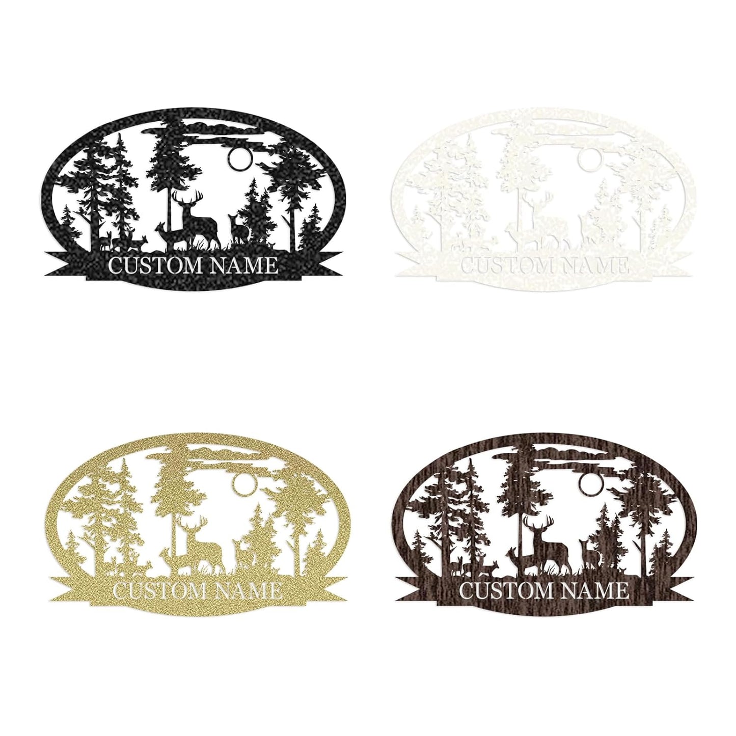Personalized Deer Metal Cabin Sign | Custom Metal Sign | Personalized Camping Signs | Deer Hunter Gift | Custom Signs Outdoor Metal | Custom Family Name Sign | Cabin Decor | Porch Sign