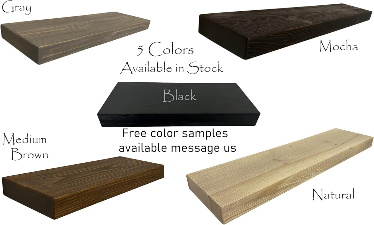 Joel's Antiques 30 Inch Wooden Floating Shelves for Wall - 30x12x2 in - Made of Natural Wood - Long Heavy Duty Rustic Wall Shelves for Bedroom - Perfect for Living Room, Kitchen - Mocha