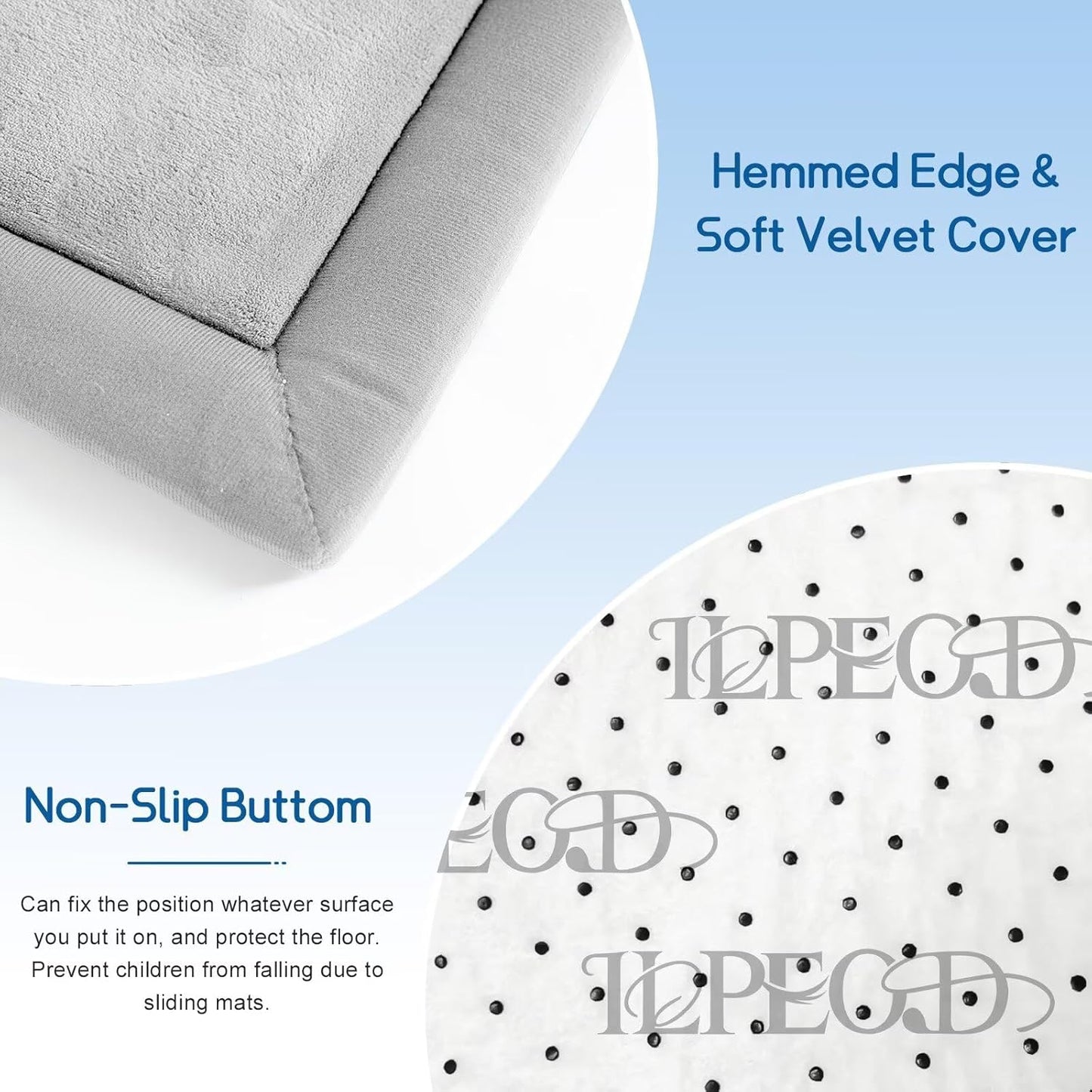 Baby Play Mat for Floor Tummy Time Mat Nursery Rug Muscle Mat Area Rug Playroom Rug Tatami Mat 79"x118" Memory Foam 1.3" Thick Crawling Mat for Babies,Toddlers, Infants, Kids(Light Gray)