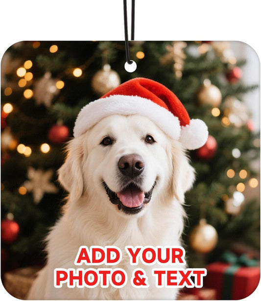 Personalized Christmas Ornaments 2025, Custom Air Fresheners with Picture, Personalized Air Freshener Ornaments Keepsake Gift for Christmas Tree Decorations, Baby Shower, Engagement, Wedding, Birthday