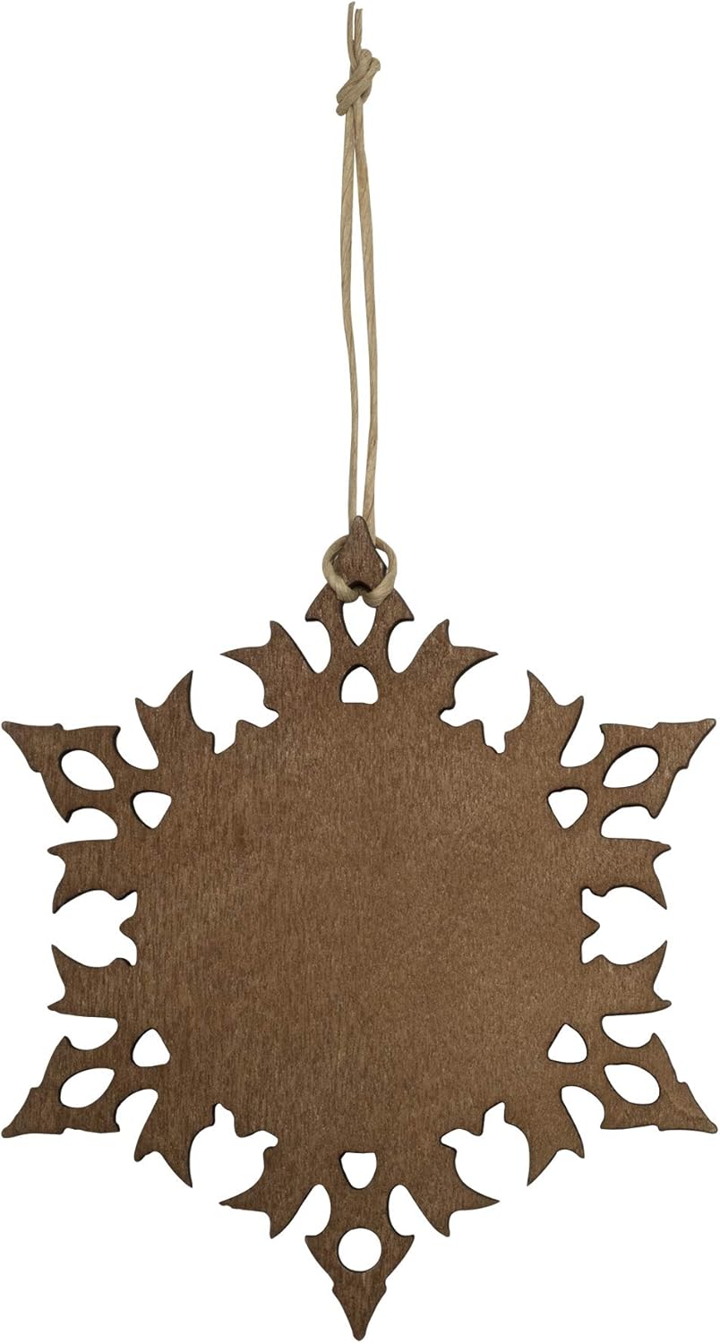 Wood Snowflake 1.5" Photo Ornament - Pack of 50