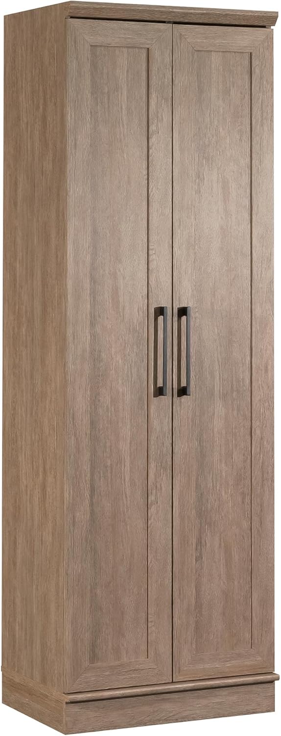 HomePlus Kitchen Pantry Storage Cabinet with Adjustable Shelves, Laundry Bathroom Storage Cabinet, Brushed Oak Finish