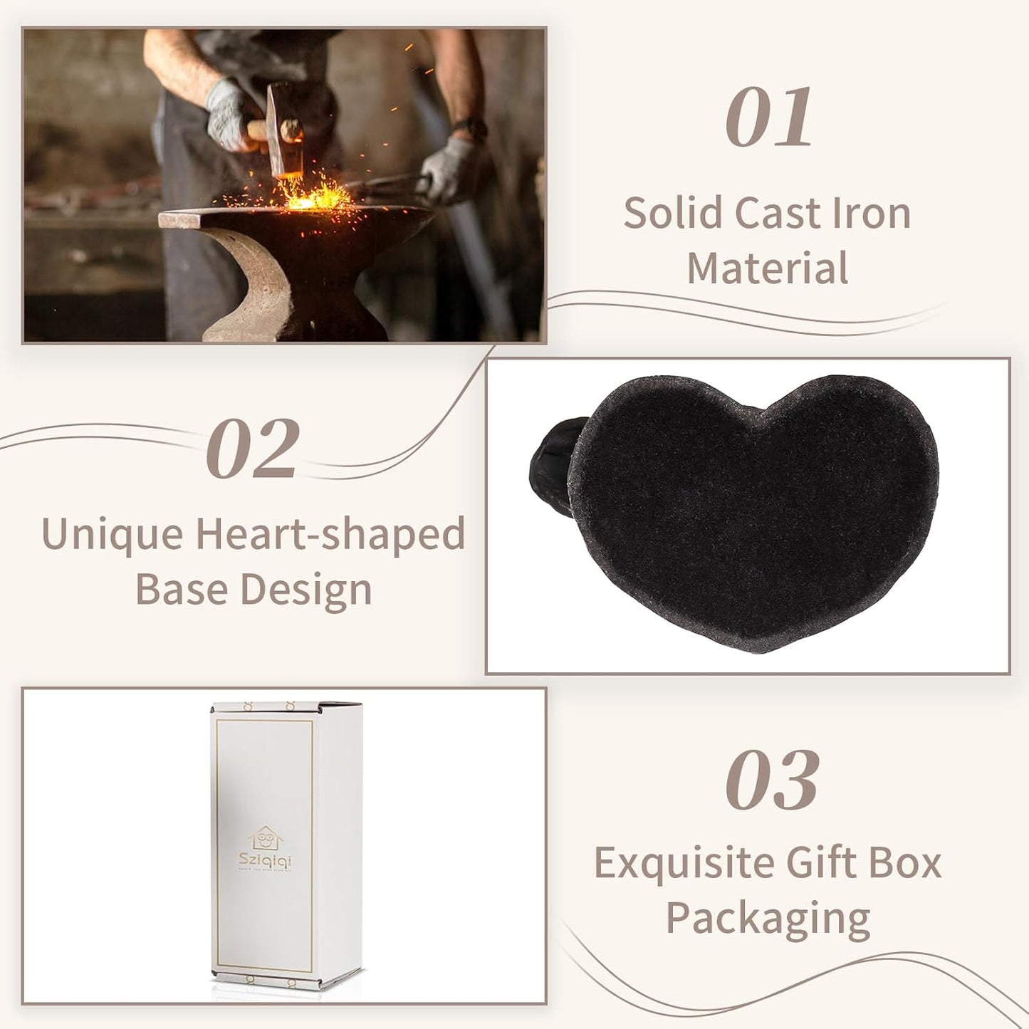 Sziqiqi Couple Sculptures Cast Iron Gift for Anniversaries Wedding Small Modern Abstract Figurine Decorative Metal Statues Romantic Passionate Love Ornament for Couples Valentines