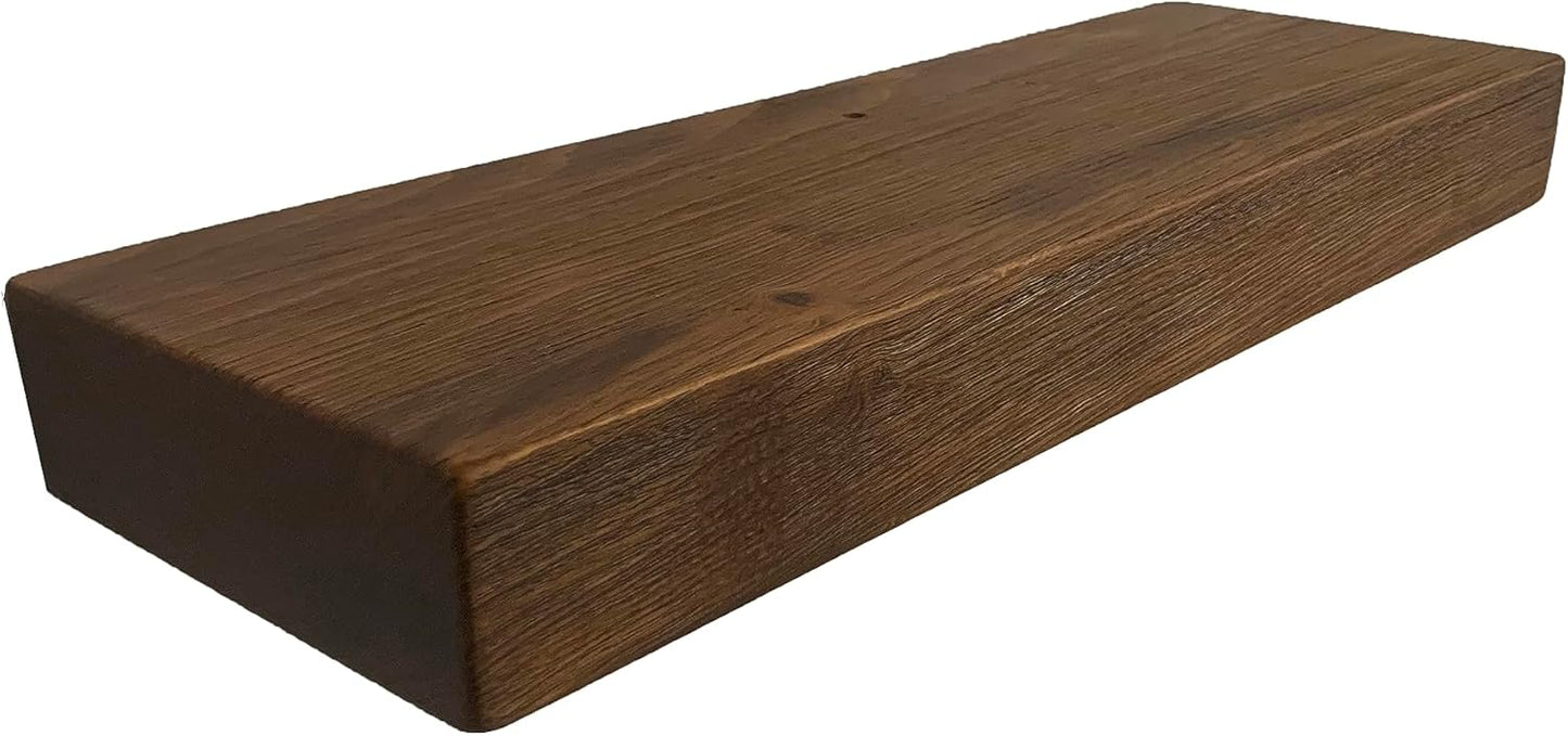 joelsantiques 36 Inch Wooden Floating Shelves for Wall - 36x6x2 in - Made of Natural Wood - Long Heavy Duty Rustic Wall Shelves for Bedroom - Perfect for Living Room, Kitchen - Medium Brown