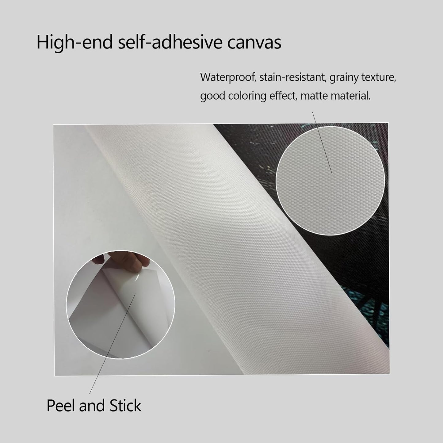 Grey Forest Wallpaper Woodland Peel and Stick Wall Mural for Bedroom Living Room - 96"x137"