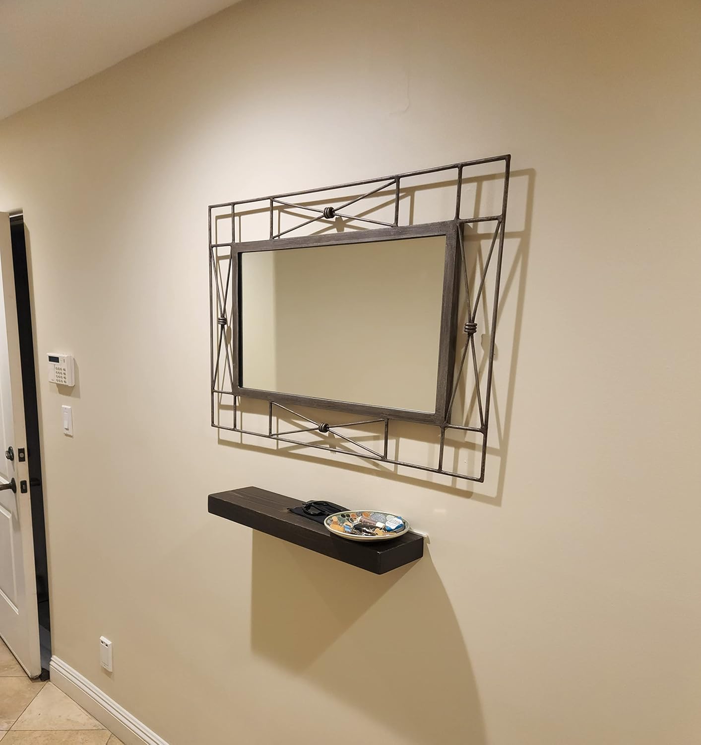 joelsantiques 30 Inch Wooden Floating Shelves for Wall - 30x6x2 in - Made of Natural Wood - Long Heavy Duty Rustic Wall Shelves for Bedroom - Perfect for Living Room, Kitchen - Mocha