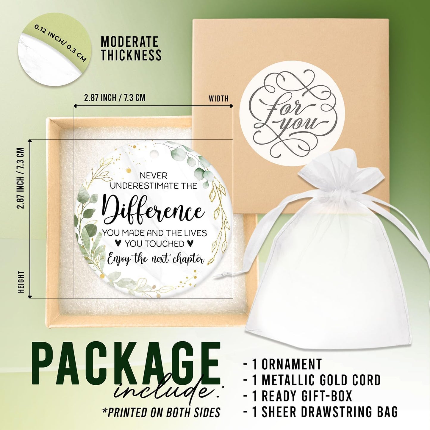 HEXMOZ Retirement Ornament 2025 - Retirement Gifts for Women, Men 2025 - Retired Gifts for Coworker, Boss, Teacher, Nurse - Retired Christmas Ornament - Christmas Decoration