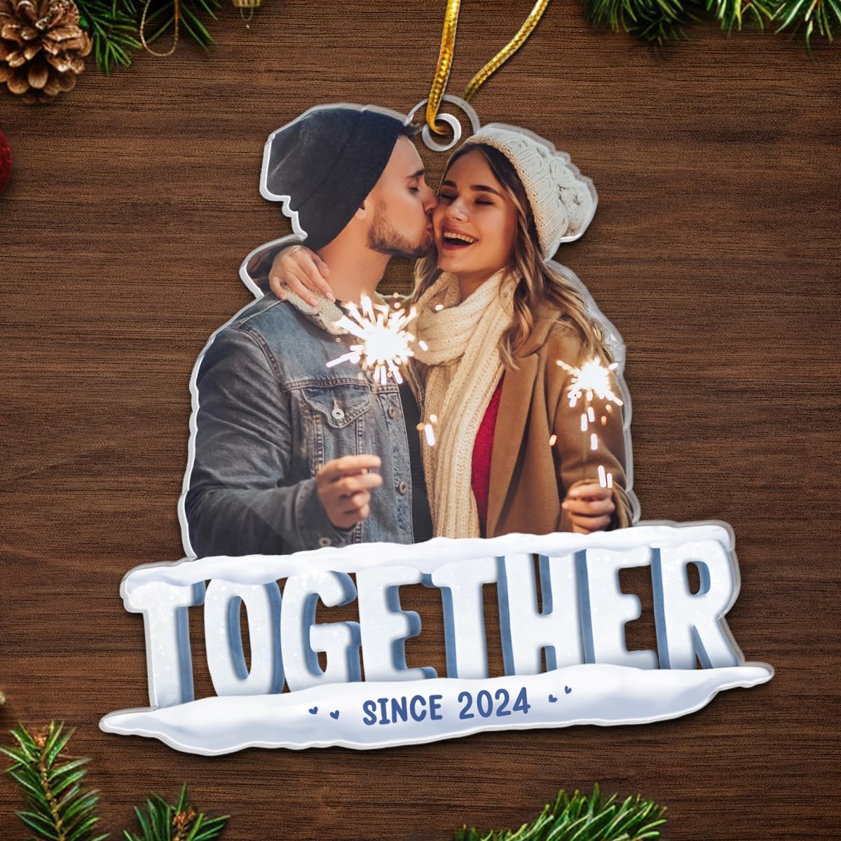 Pawfect House Together Since, Personalized Couple Christmas Ornament 2025, Christmas Decor Gifts for Couples, Husband, Wife, Couple Ornament, Romantic Gifts for Him, Her, Acrylic Ornaments