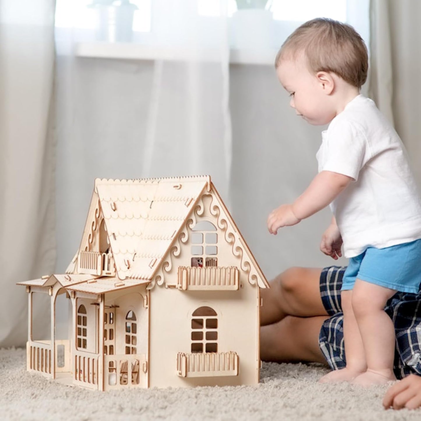 10 Pack Walnut Plywood Sheets 12x12x1/8 Inch,3mm Plywood for Laser Cutting&Engraving,Unfinished Wood for Crafts,Wood Burning,Architectural Models.