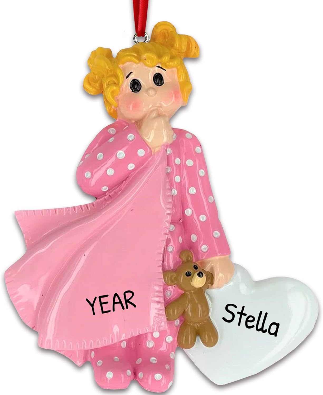 Personalized 2nd Christmas Boy Tree Ornament 2024 - Baby Child Hold Heart Second - Free Customization