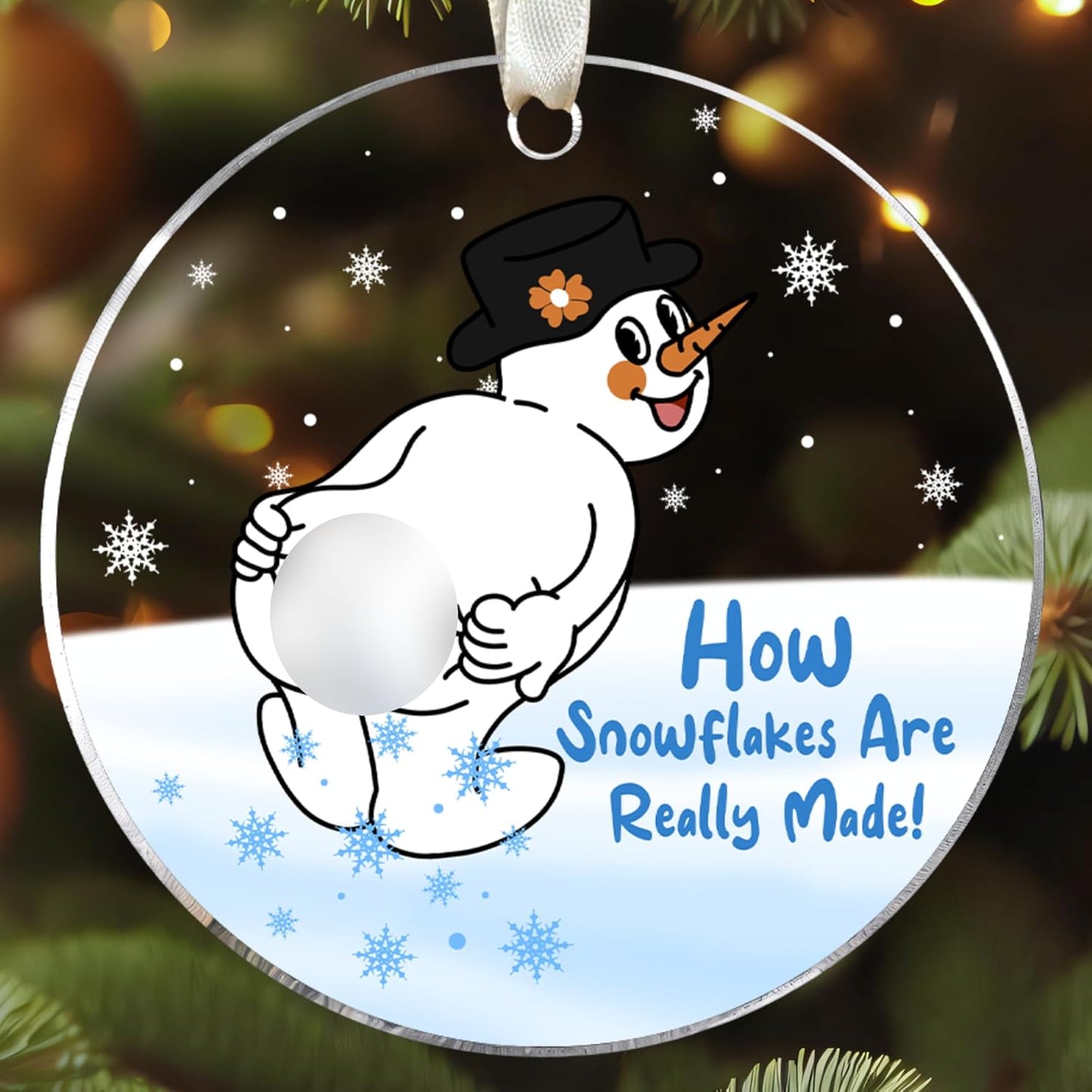Funny Christmas Ornament - Snowman Ornaments - Snowman Ornaments for Christmas Tree - Gifts for Family, Friends - Acrylic Ornament 2025