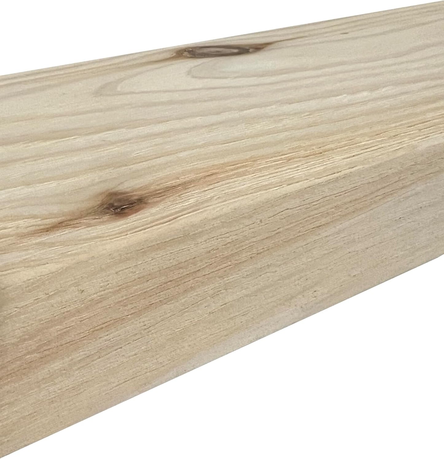 joelsantiques 18 Inch Floating Shelves for Wall - 18x6x2 in - Unfinished Wood Shelf Design, Wooden Wall Shelves for Bedroom, Bathroom, Kitchen and Living Room - Display and Store Your Décor at Home