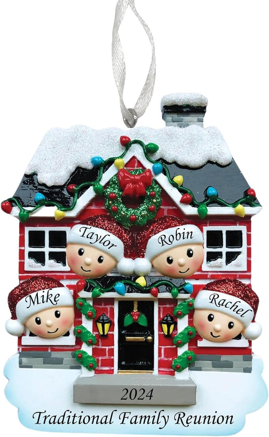 2025 Family Christmas Ornament – Personalized Ornament for Families – Custom Family Ornament – Holiday Tree Decoration Keepsake Gift (Family of 4)