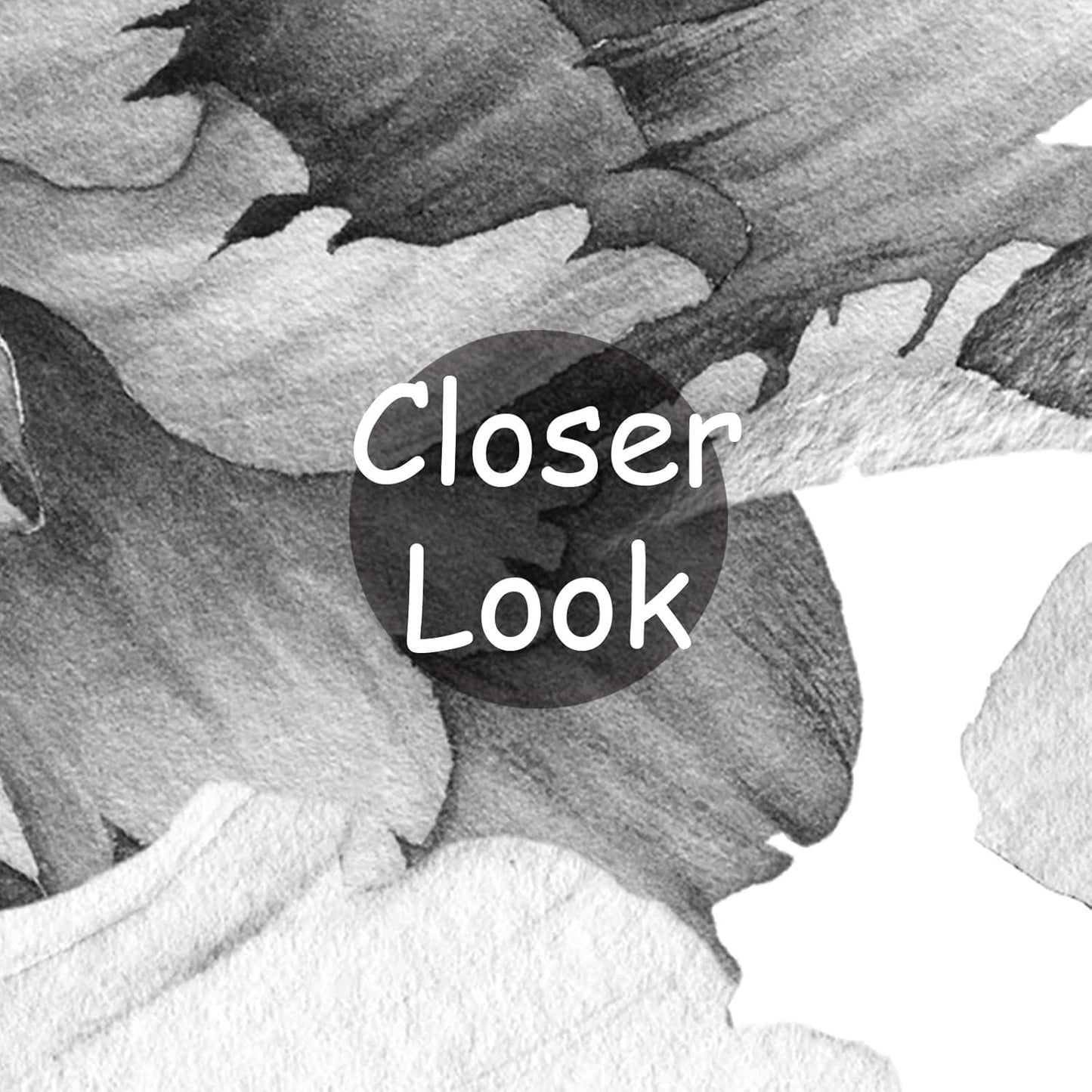 Gray Peonies Wallpaper Watercolor Floral Mural Wallpaper for Nursery(Not Peel n' Stick)