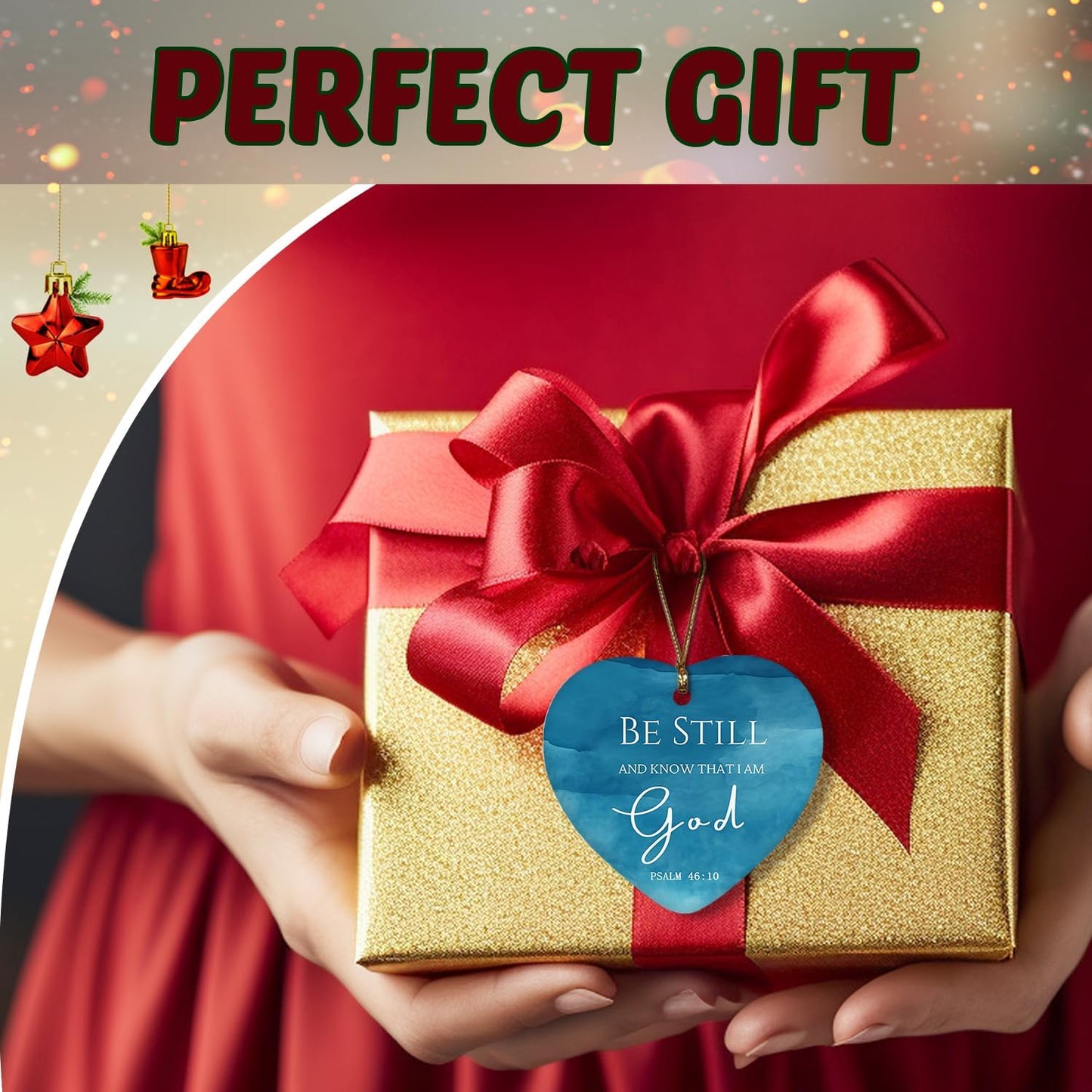 Religious Christian Ornaments, Be Still and Know That I am God Christian Christmas, Christian Gifts for Women