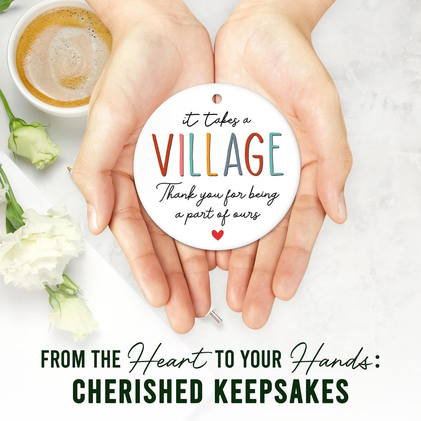 HEXMOZ Thank You Gifts for Women Men - Teacher Appreciation Gifts - Nurses Week Gift - Appreciation Gift for Teacher Nurse Coworker Employee Daycare Provider Nanny Babysitter - Christmas Ornament