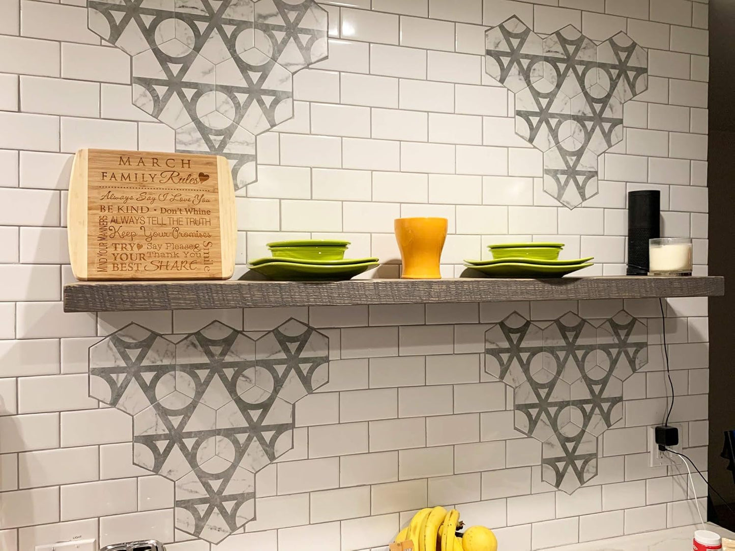 Joel's Antiques - 54 Inch Wooden Floating Shelves for Wall - 54x8x2 in - Made of Natural Wood - Long Heavy Duty Rustic Wall Shelves for Bedroom - Perfect for Living Room, Kitchen - Grey