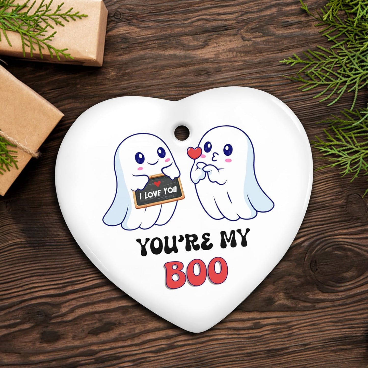 OASSIE Couple Gifts for Men, Women - Christmas Ornaments 2025, Anniversary, Halloween, Birthday Gifts for Him, Her, Boyfriend, Girlfriend Couple - Christmas Decorations Ceramic Ornaments