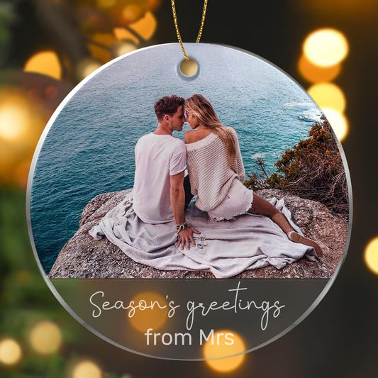 Personalized Christmas Ornaments, Custom Photo & Text 2025 Christmas Tree Ornament, Ideal for Xmas Decorations, Baby Showers, Weddings, Birthdays, Gifts for Mom, Dad, Kids, Pets, Friends