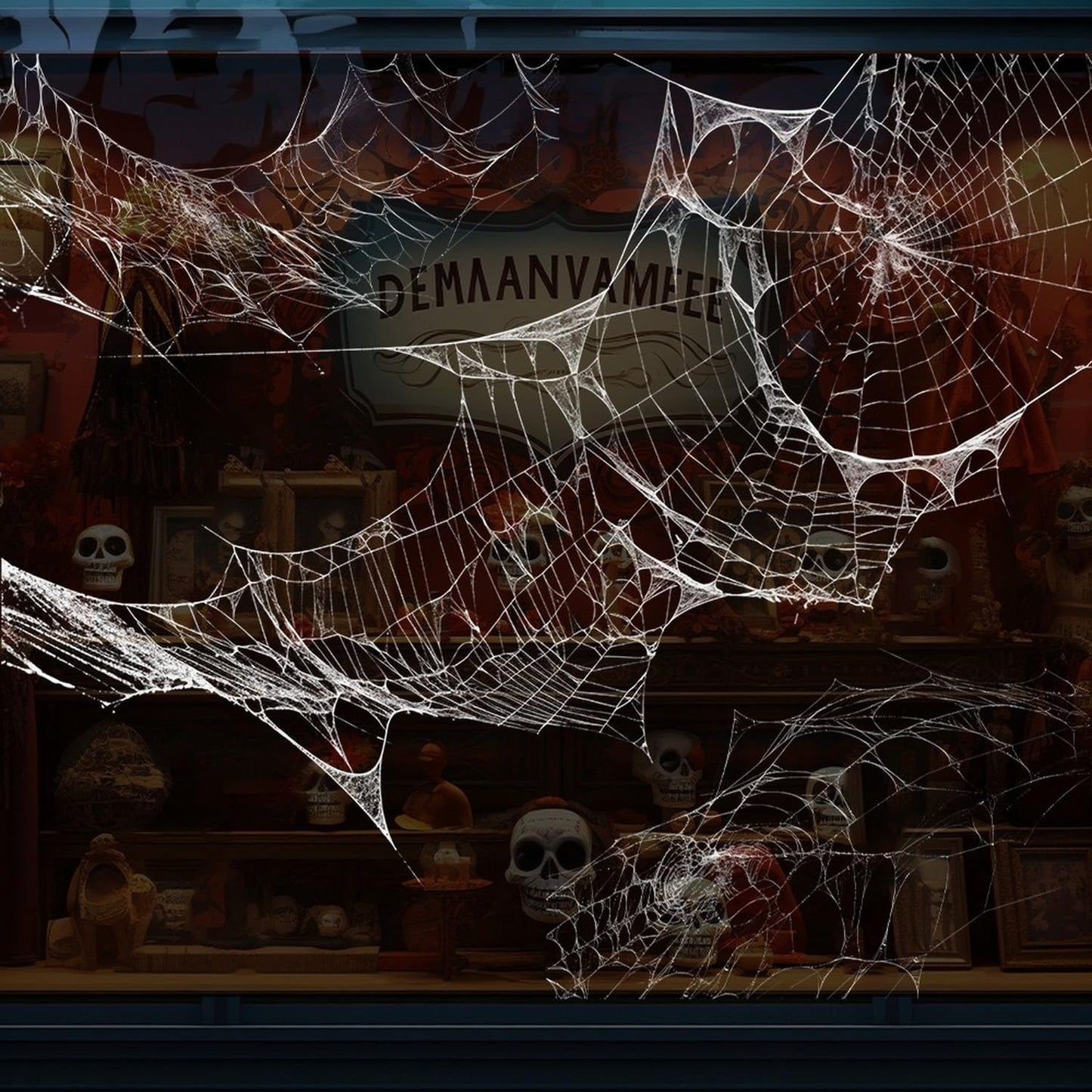 Halloween Window Clings for Glass Fall Static Cling Window Decals 1PCS Spider Web Autumn Reusable Window Stickers Home School Office Decorations