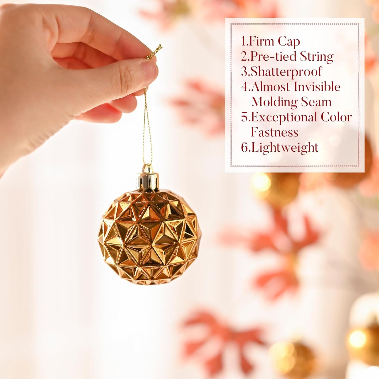 Valery Madelyn Christmas Tree Decorations Ornament Set for Fall Halloween, 50ct 2 Inches Bronze Copper Brown Shatterproof Christmas Ball Ornaments Hanging Xmas Holiday Party Decor