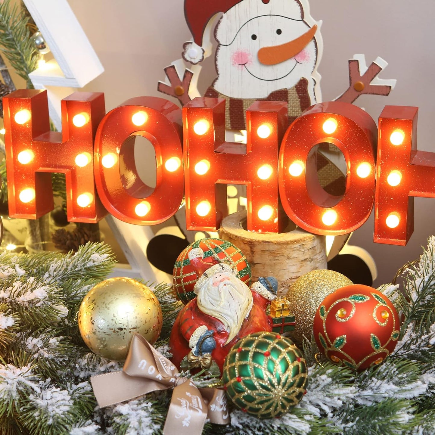 Sea Team 60mm/2.36" Delicate Contrast Color Theme Painting & Glittering Christmas Tree Pendants Decorative Hanging Christmas Baubles Balls Ornaments Set - 30 Pieces (Gold, Red & Green)