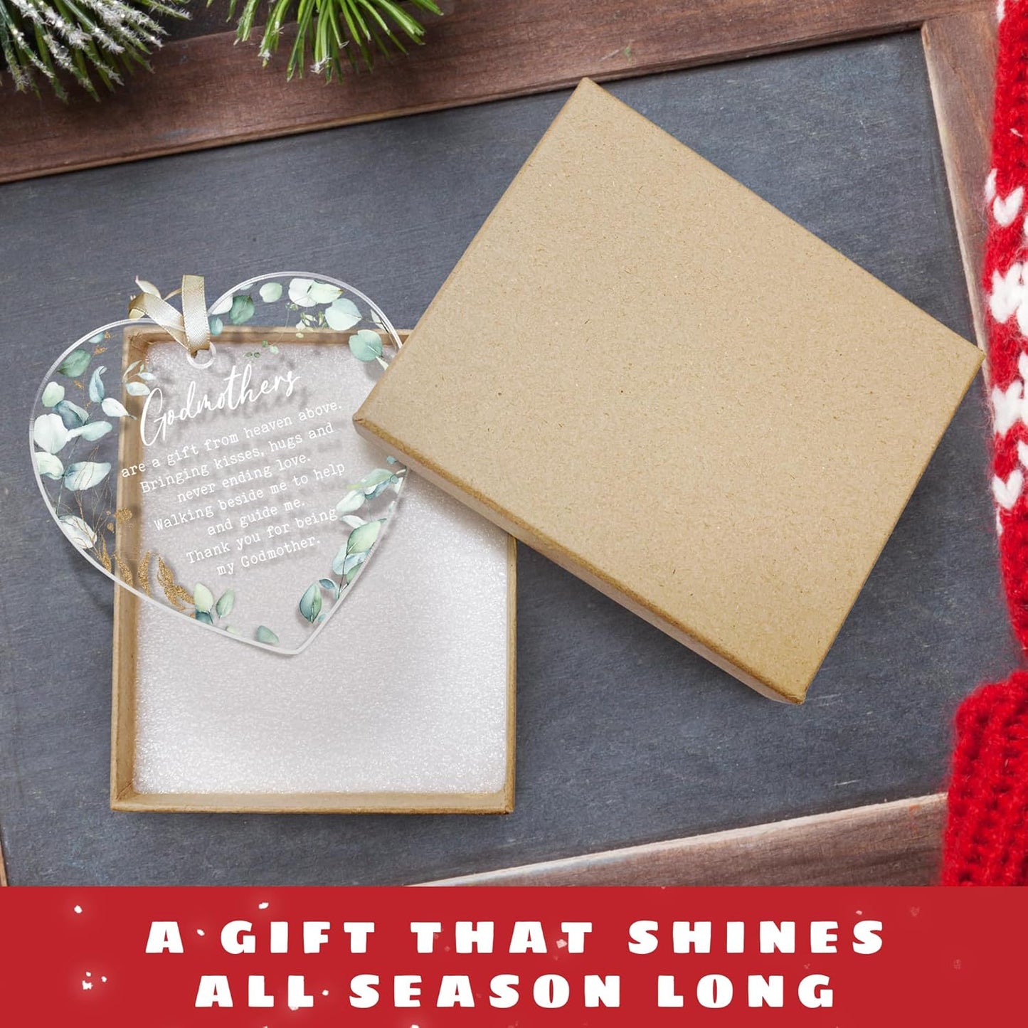 Godmother Christmas Ornament - Godmother Gifts - Acrylic Xmas Ornament