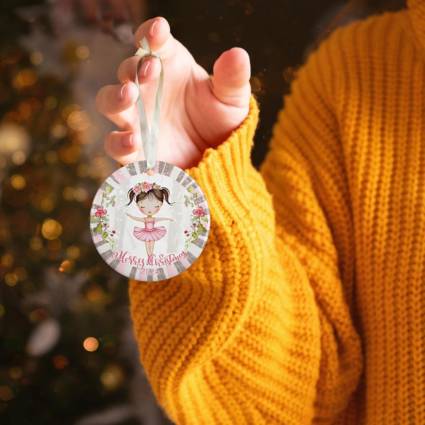 Ballerina Ornaments for Christmas Tree - Ballerina Christmas for Girls - Ballerina Gifts for Girls, Ballerina Gifts for Women - Ceramic Ornament 2024