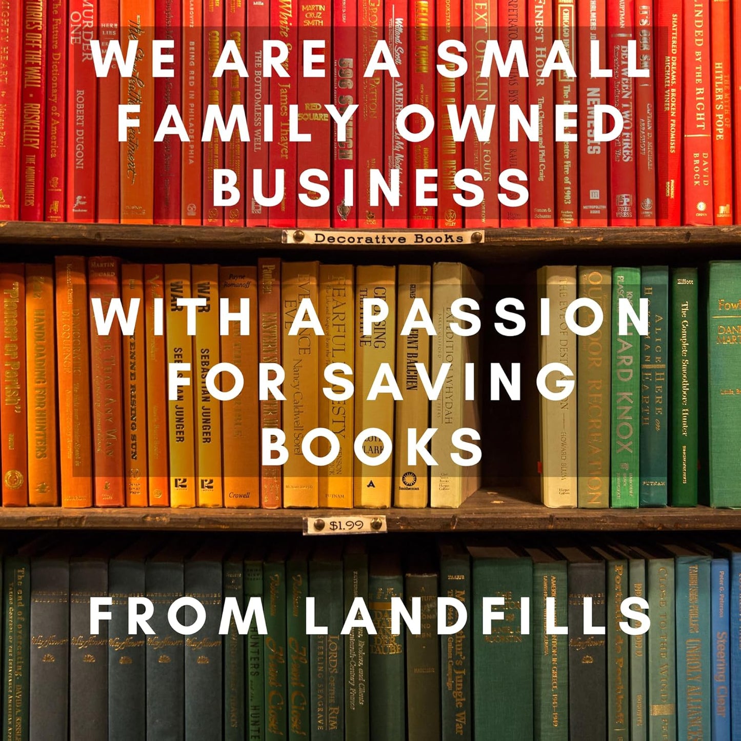 Curated Decorative Books Hardcover Décor Books for Home Décor, Choose Color, Interior Design, Office, Wedding Display, Instant Library, or Staging (Half Foot, Blue)